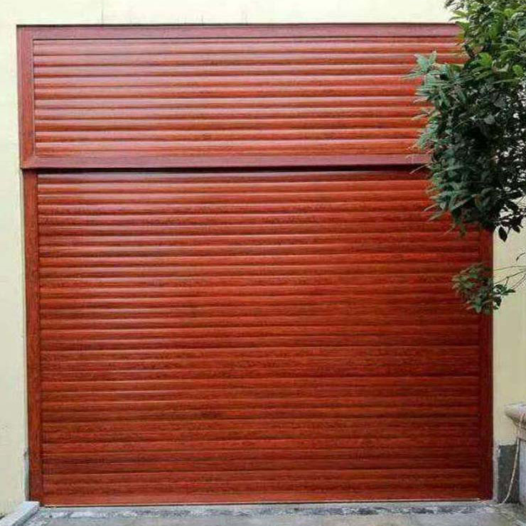 लकड़ी के अनाज फैशनेबल रेट्रो गेराज रोलर शटर दरवाजे को अनुकूलित किया जा सकता है